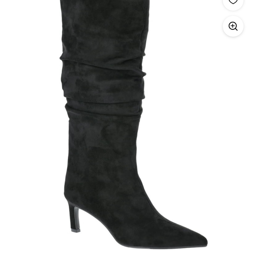 Time and Tru Black Suede Over-the-Knee Pointed Toe Boot